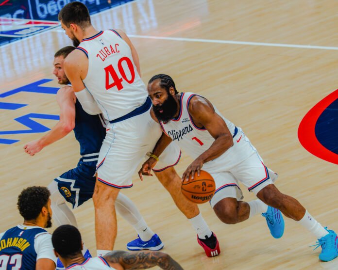 James Harden Vs Denver Nuggets preseason game at Inuit Dome