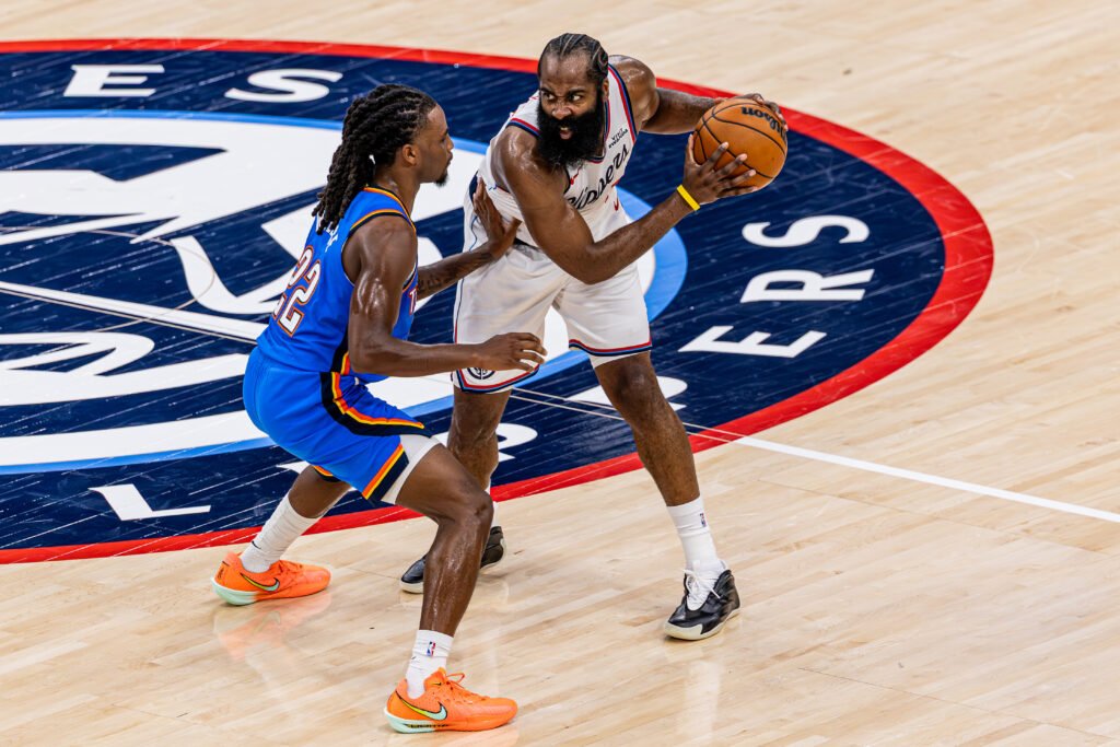 James Harden vs OKC at Intuit Dome in Inglewood California Nov 4th 2025. Photo Credit: BZFilms Sports Marketing Agency - Bruno De Witt Zanotto