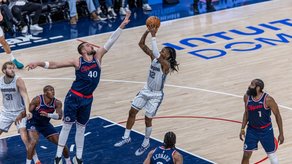 Memphis Grizzlies Ja Morant 12 vs LA Clippers on Monday, December 15th at Intuit Dome in Inglewood California - Photo Credit - BZFilms Sports Marketing Agency - Bruno De Witt Zanotto