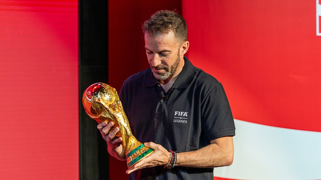 Alessandro Del Piero lifting the FIFA World Cup Trophy at LA Live for the FIFA World Cup Trophy Presentation on March 24th, 2026