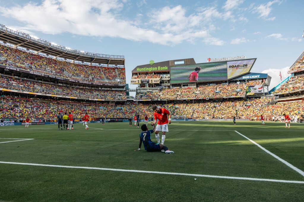 Brazil National Team Vinicius Jr (7) vs Egypt at Huntington Bank Stadium in Cleveland Ohio on June 6th, 2026 - Photo Credit BZFILMS Sports Marketing Agency - Bruno De Witt Zanotto