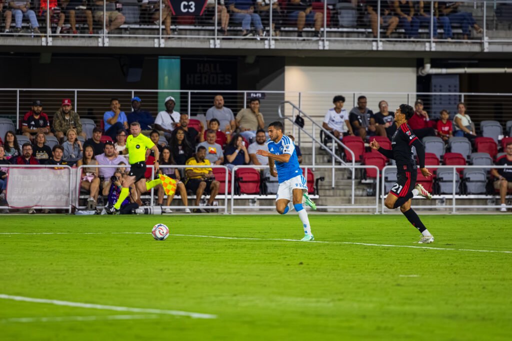 MLS - Charlotte FC striker Liel Abada #11 breaking through the defense headed straight to goal in a MLS game at Audi Field in Washington DC on September 19th 2026. Photo Credits - Omar Yair Soto