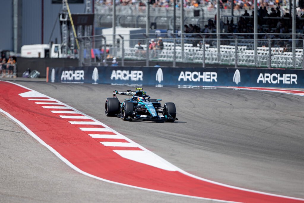 Kimi Antonelli driving his No. 12 Mercedes Formula 1 car during practice for the 2026 United States Grand Prix at Circuit of the Americas in Austin, Texas.